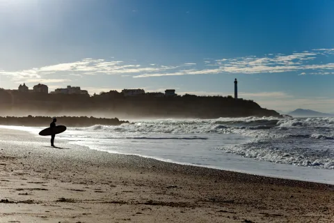 La plage de Biarritz