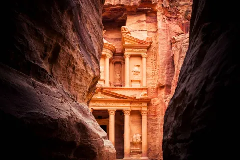 La cité de Petra en Jordanie.